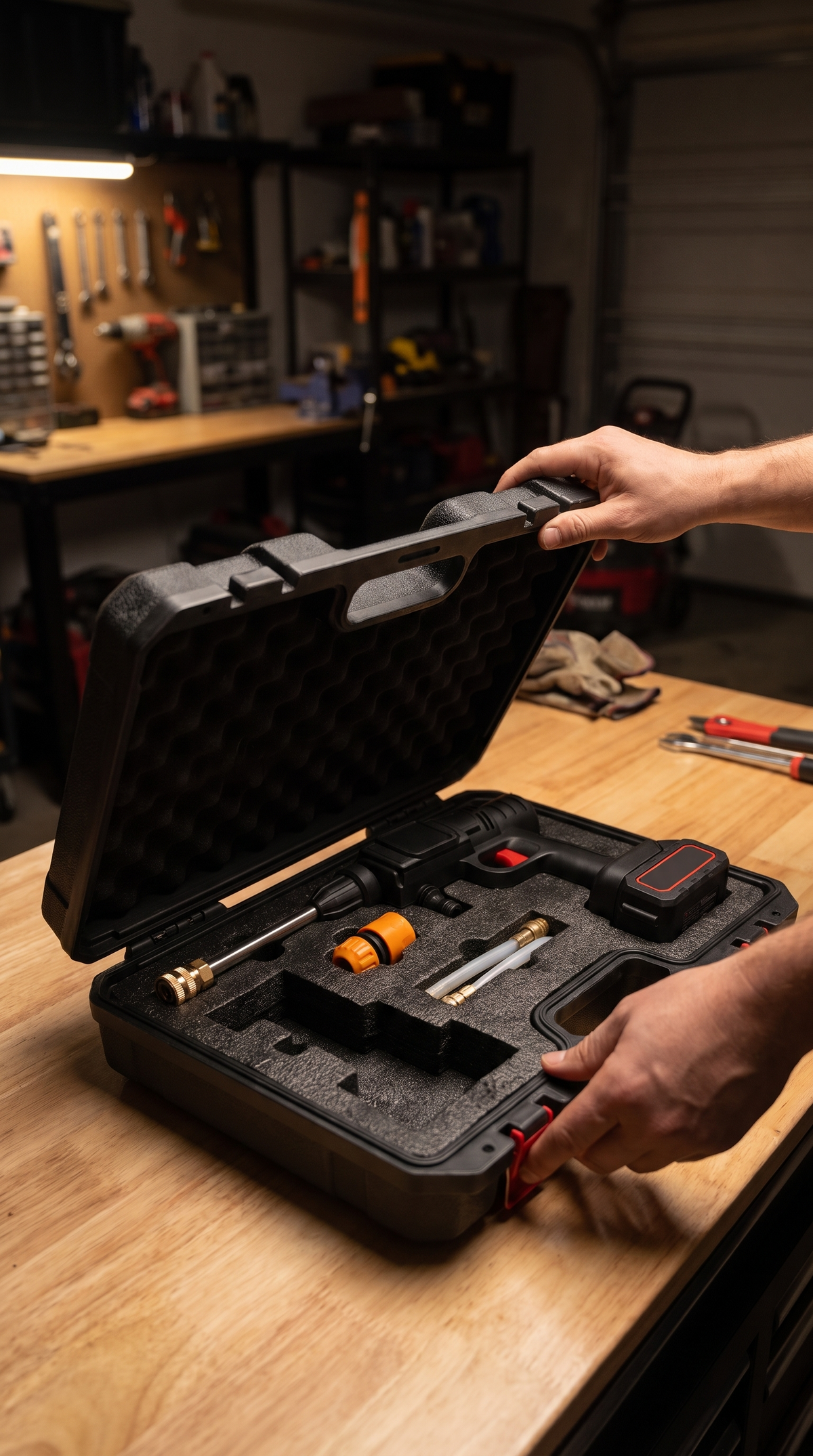 TorqueWash kit packed in its carry case